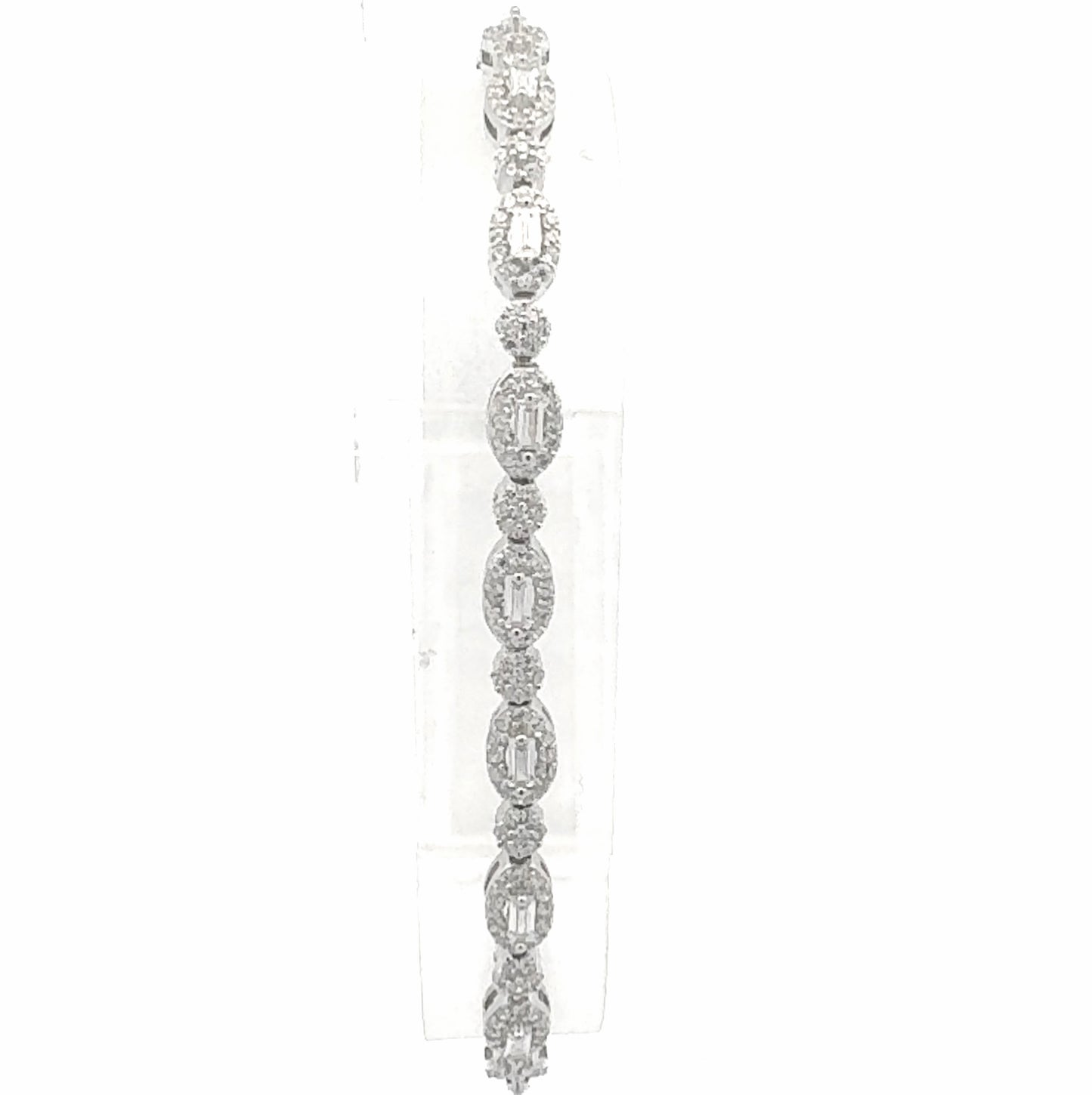 Silver Vintage Bracelet on white background front view