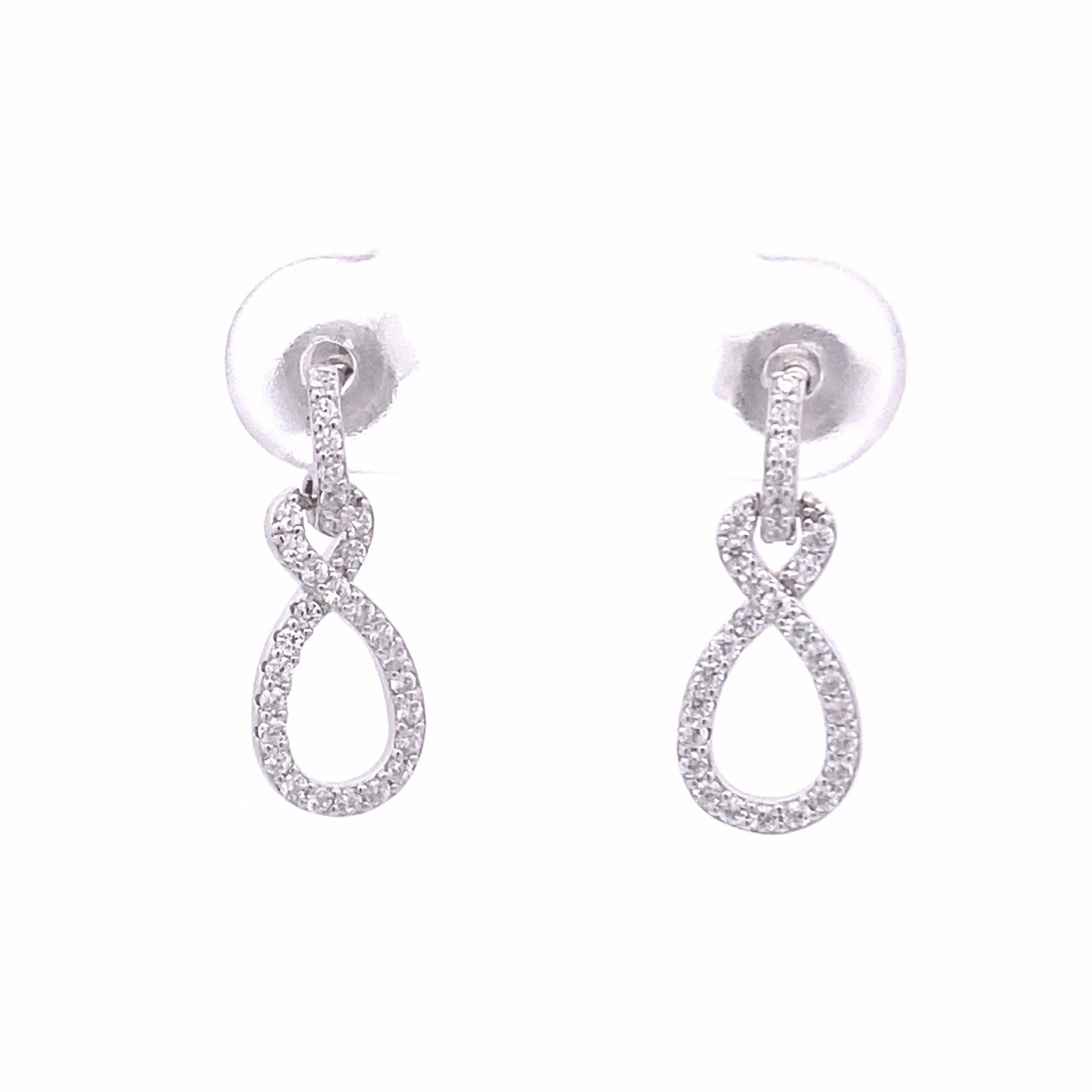 Front view of Elegant Teardrop shaped studs with friction post back.