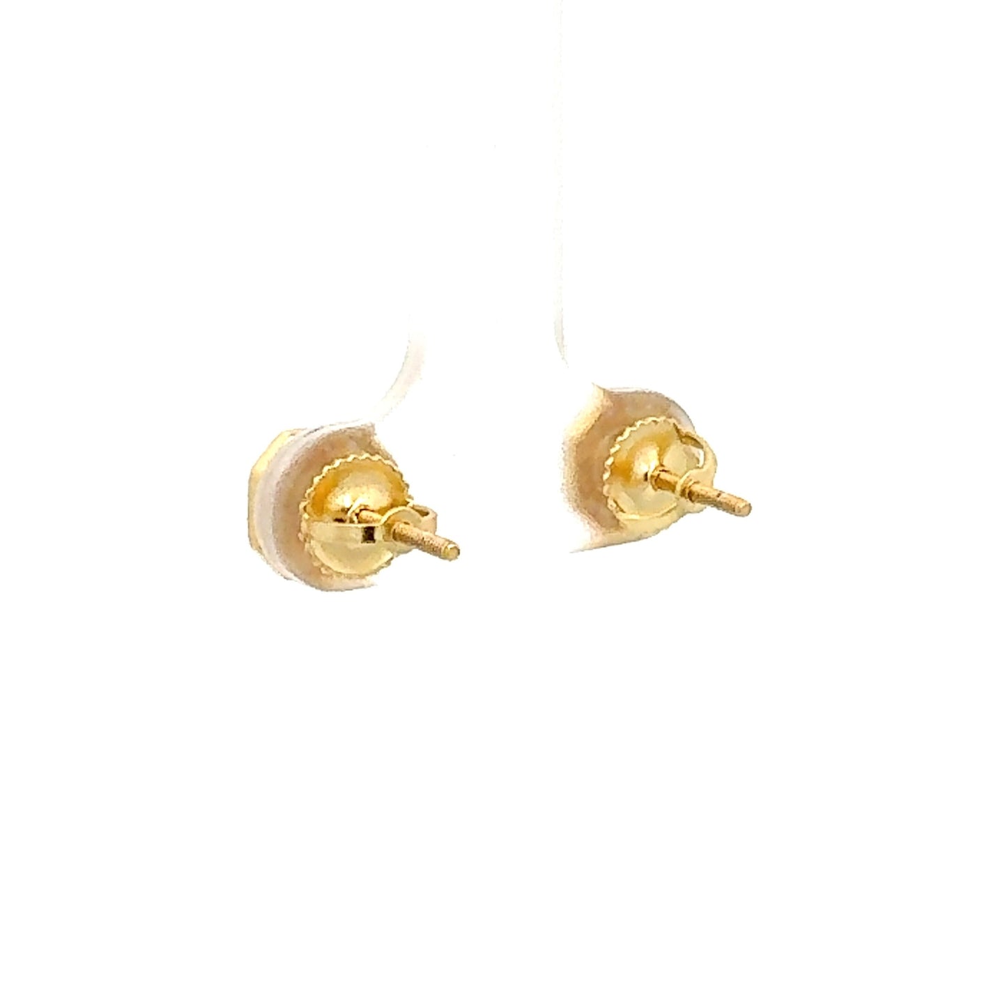Silver vintage studs in gold color front view