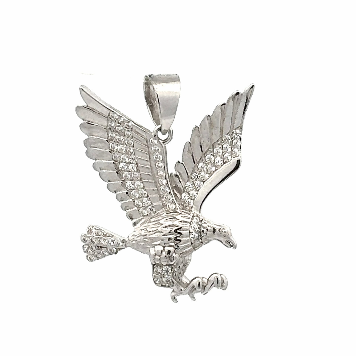 Silver Eagle Zirconia Pendant front view