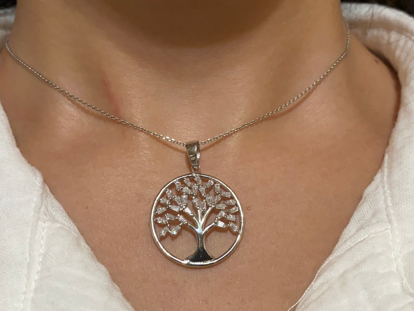 Zirconia Tree of Life Pendant