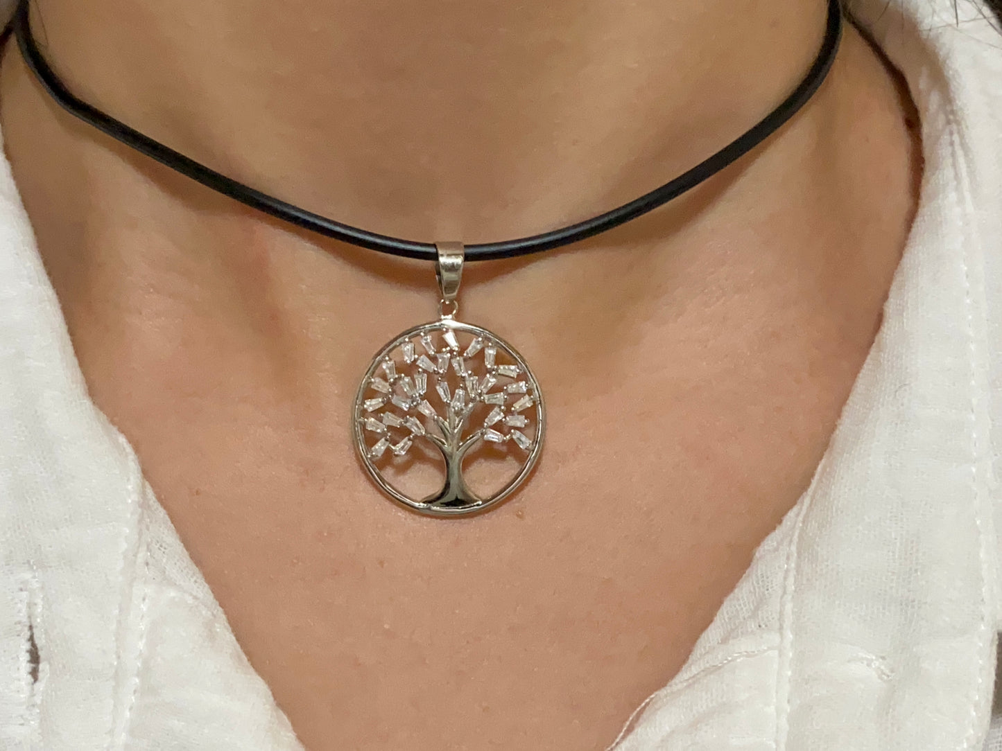 Zirconia Tree of Life Pendant