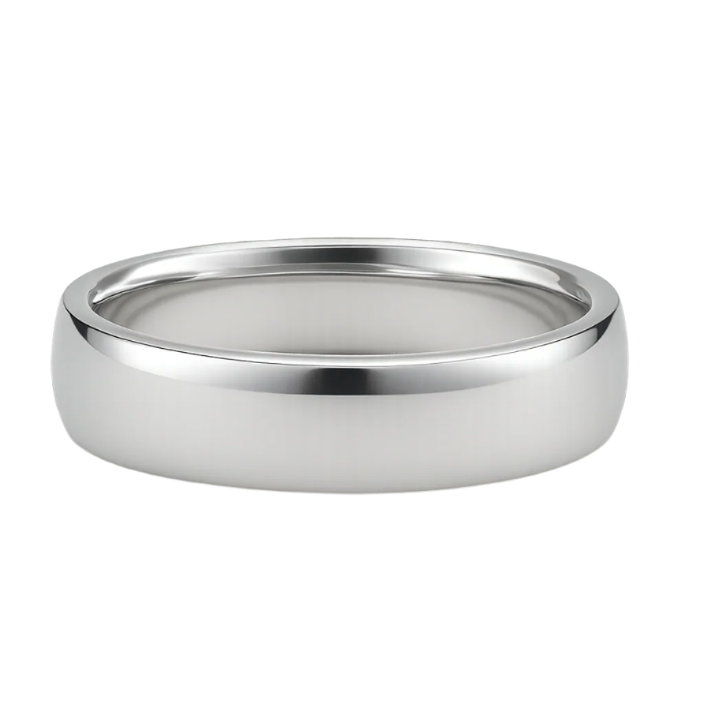 sterling silver plain band that is 6mm thick