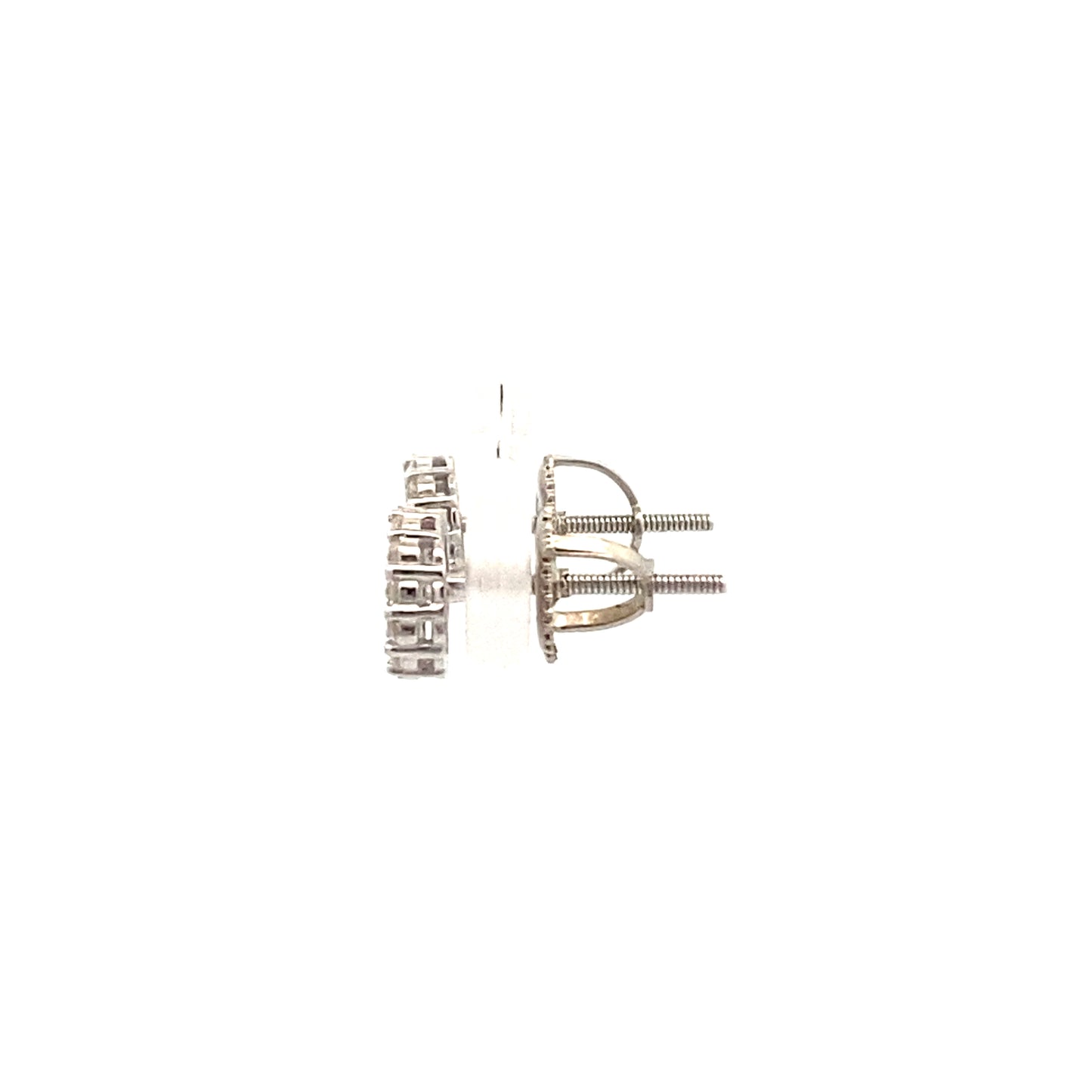 Round Zirconia Threaded Post Studs (side image)