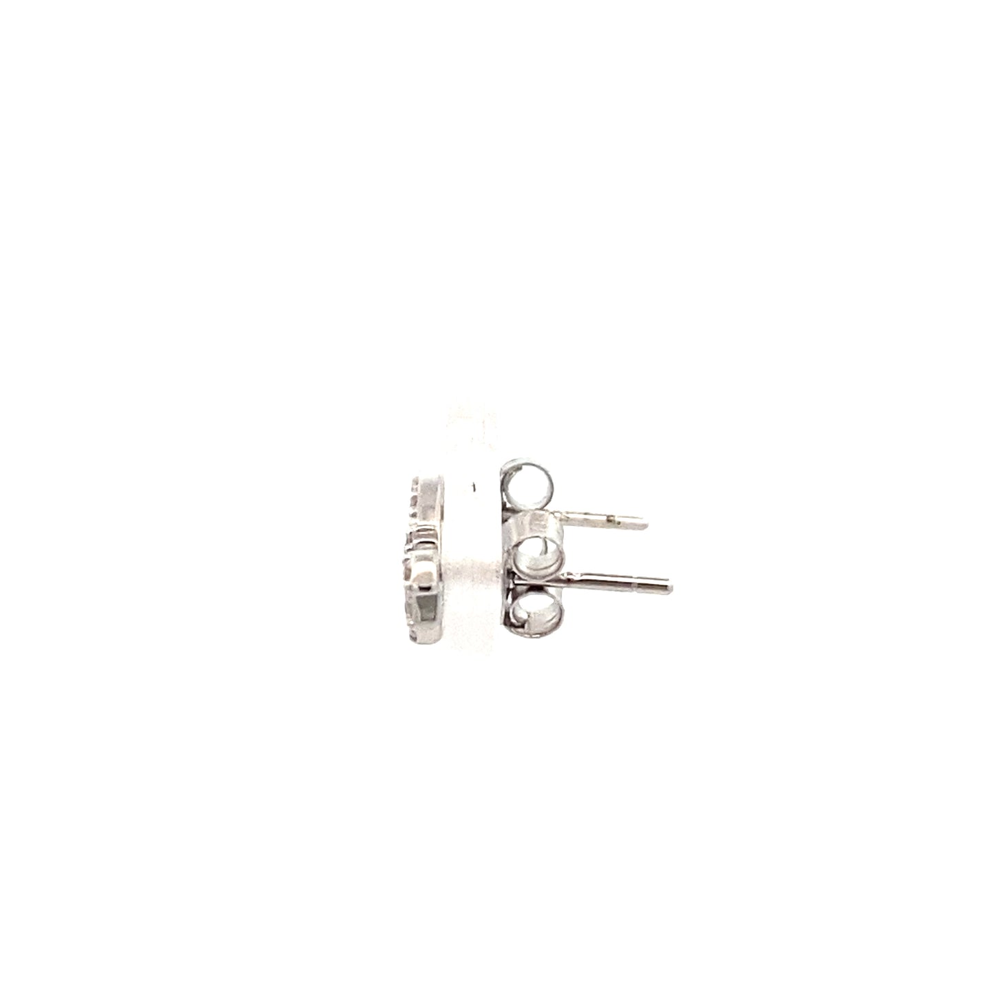 Silver Marquise/Wing Friction Post Studs (side image)
