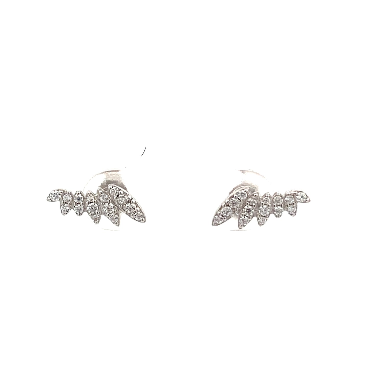 Silver Marquise/Wing Friction Post Studs