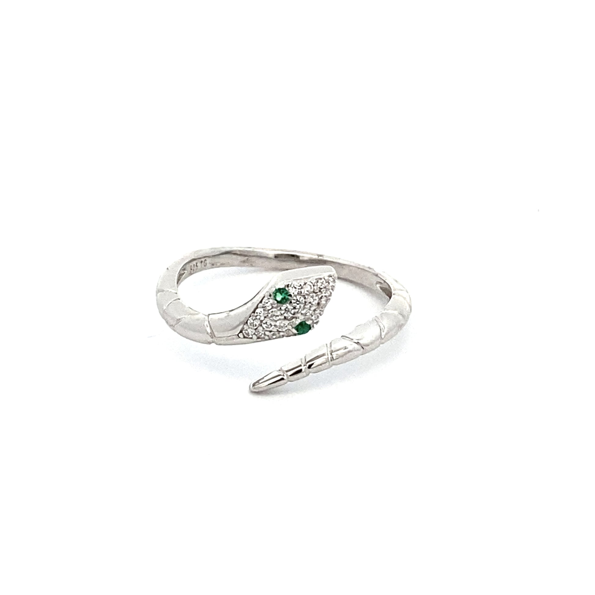 Snake Wraparound Ring Front View