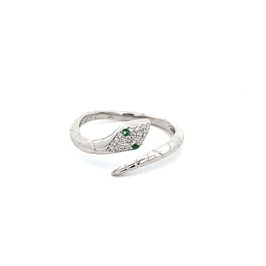 Snake Wraparound Ring Front View