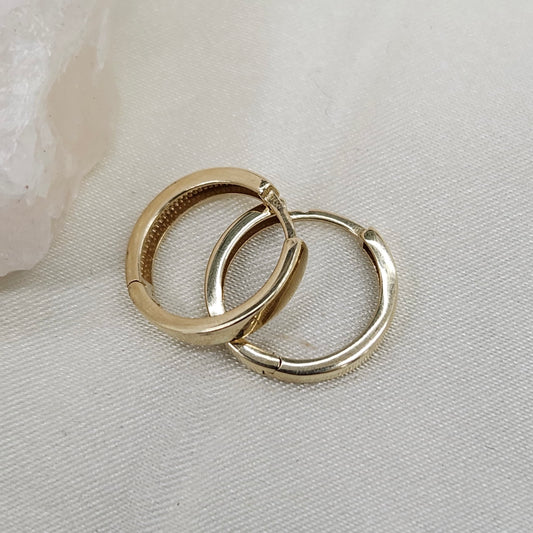 10K Yellow Gold 12mm Hoops