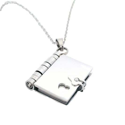 Stainless Steel Booklovers Necklace