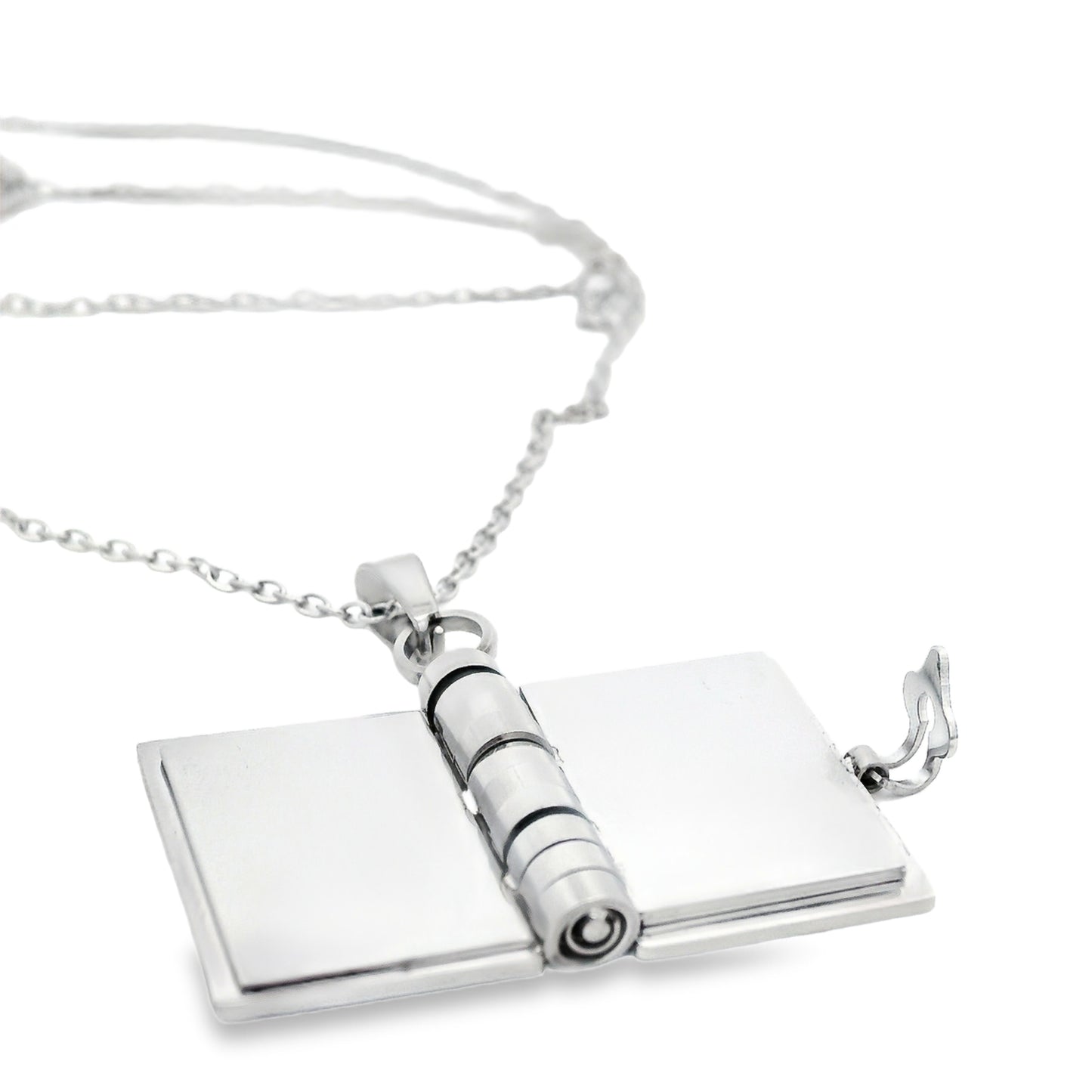 Stainless Steel Booklovers Necklace