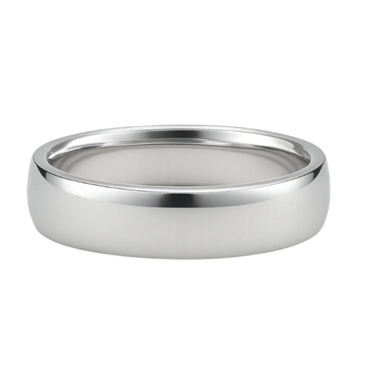 sterling silver plain band that is 6mm thick